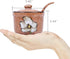 VanEnjoy Traditional China Retro Hand Painted Flower Ceramic Round Sugar Spice Containers - Porcelain Jar with Spoon