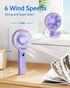 SWEETFULL Handheld Fan - Portable 5000mAh Rechargeable Battery Fan with 6 Speed Wind and LED Display for Travel