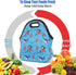 Violet Mist Shark Lunch Bag - Washable Neoprene Tote, Reusable Thermal Insulated Cooler, Lightweight for Men, Work,