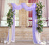 Wedding Arch Draping Fabric Lavender 29" X 20FT Chiffon Tulle Fabric Sheer Drapes for Wedding Ceremony Arbor Party Ceiling Swag Fabric Decoration | Lavender Sheer Fabric 2 Panels