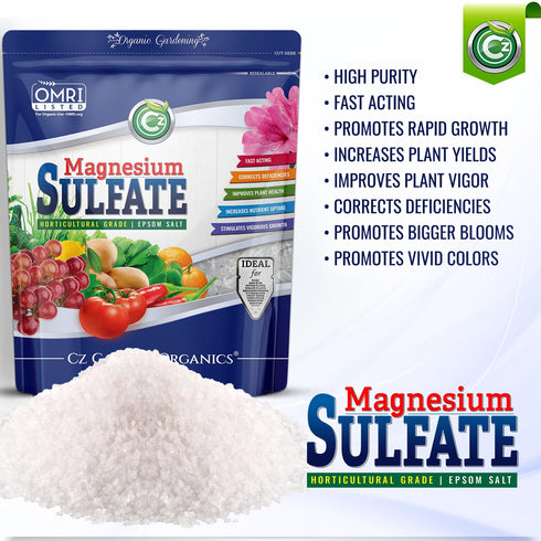 19LB) Magnesium Sulfate Epsom Salt Fertilizer - Made in USA - Plant Food for Hydroponics, Plants, Flower Gardens