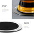 Acrylic Drink Coasters Set of 6 - Premium Stylish Black 4 Inch Coaster Set for Tabletop Protection, Home Decor Accent