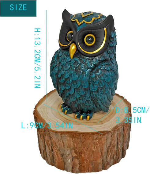 Charming Owl Resin Figurine - Perfect Home Decor for Bookshelves and Living Rooms