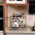 Flagship 2 Tier Under Sink Organizers and Storage Rack, Expandable Cabinet Shelf for Kitchen Bathroom, Silver