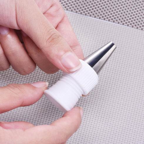 Shappy 12 Pieces Coupler Piping Bag Plastic Standard Couplers, Cake Decorating Pipe Tip for Frosting Icing