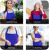 Unisex Bib Aprons, 100% Polyester Chef Apron with Extra Long Ties for Cooking
