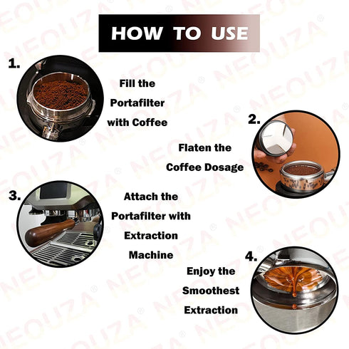 NEOUZA 54mm Bottomless Portafilter compatible with Breville BES880, BES878, BES875, BES870, BES840, BES810, BES500,