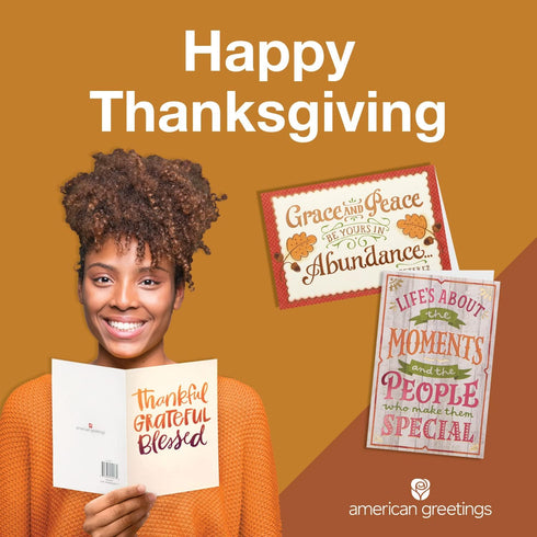 American Greetings 8-Count Plastic Party Cups, 16 oz, Pumpkin Thanksgiving Party Supplies