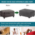 HFCNMY (ASMFDT20230725-10) Ottoman Cover Rectangle,Stretch Velvet Slipcovers Rectangle Thick Covers Slipcover