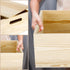 Spiareal Wooden Storage Box 15 x 12 x 7 Inches, Decorative Pine Crate with Hand Holes and Lid for Home Decor