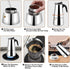 Coffee Maker - Stainless Steel Percolator Stovetop Espresso Latte Maker - Easy Clean (300ML 6 Cup)