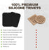 Joyhalo 4 Pack Trivets for Hot Dishes, Silicone Hot Pads for Kitchen, 9'' x 12'', Heat Resistance to 480°F