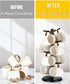 Lorbro Coffee Mug Tree with 8 Hooks, Bamboo Countertop Mug Stand, Kitchen Organizer Storage Stand (Black)