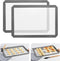 KitchenRaku Silicone Baking Mat, 16.5"x11.6" Non Stick Reusable Cooking Mat, Set of 2 for Baking Cookies