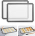 KitchenRaku Silicone Baking Mat, 16.5"x11.6" Non Stick Reusable Cooking Mat, Set of 2 for Baking Cookies