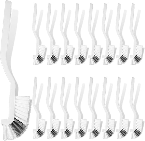 Yinkin Kitchen Scrub Brush Bulk, Mini Grout Brush for Household Cleaning, Right Angle Edge Corner Brush (24 Pack)