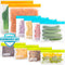Reusable Storage Bags - 10 Pack BPA FREE Freezer Bags, Ziplock Lunch Bags for Food