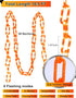 Lights,10.5 175LED Halloween Chain String FT Plastic Chain Orange Light Battery Operated with Memory Timer,Waterproof