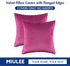 MIULEE Pack of 2 Soft Hot Pink Decorative Velvet Throw Pillow Covers, 18x18 Inch for Sofa, Bedroom