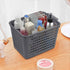 Sandmovie Gray Plastic Storage Baskets, Set of 6 Packs