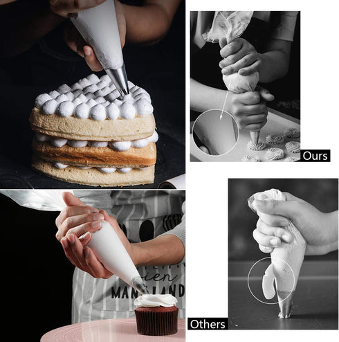 LoveBB 500 Pcs Disposable Piping Bags, 10.6 inch Thick Tipless Pastry Bags for Icing Frosting, Baking Cookies Cupcake