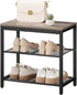 3-Tier 19.7 inches BG50HX01 HOOBRO Shoe Bench, Shoe Rack, Industrial Shoe Organizer Storage Bench, Entry Bench