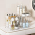 Delamu 2 Sets of 2-Tier Clear Under Sink Organizers, Multi-Purpose Stackable Bathroom Cabinet Storage