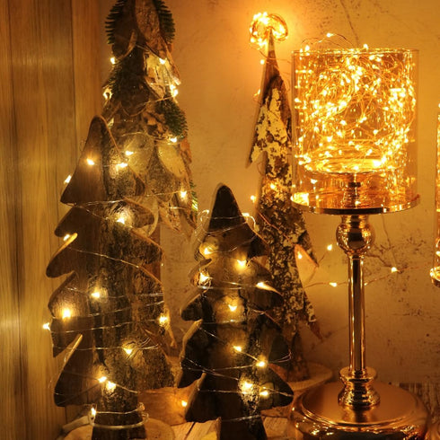 OakHaomie 6 Pack 10ft LED Starry String Lights, 30 Micro LEDs on Silvery Copper Wire, Warm White