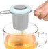 Fenshine Stainless Steel Tea Infuser, Folding Handle Extra Fine Mesh Strainer for Loose Leaf Tea (Light Blue)