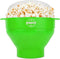 The POPCO Silicone Popcorn Popper, Collapsible Microwave Maker, Large 15 Cup Capacity, Green