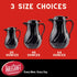 Tablecraft 64 Ounce Insulated Coffee Server, Tea and Hot Water Beverage Dispenser, Swirl Thermal Triple Wall, BPA Free,