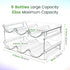 Water Bottle Organizer for Cabinet, 2 Packs Storage Rack, Stackable Water Bottle Holder for Cabinet Organization