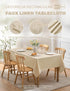 Decorelia Party,(Oblong,52 70 Inch (4-6 Faux Linen Rectangle Tablecloth for Dining Room,Outdoor Coffee Wrinkle