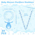 36 Coume Pcs Shower Party Pacifiers Necklace Acrylic Pacifiers Charm Necklace for Shower Party Decorations Gender