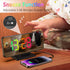 Projection Alarm Clock for Bedroom Ceiling, 180° Rotatable Projector, 7.4” Mirror RGB Digital LED Display, Dual Alarm