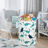 LANGYASHAN Laundry Basket - Canvas Fabric Collapsible Organizer for Storage Bin, Toy Bins, Gift Baskets (Full Dinosaur)