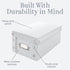 Snap-N-Store CD Storage Box - Pack of 1/2 - Durable Disc Holder with Lid to Store for Discs (1 Pack - DVD, White) by Snap-N-Store