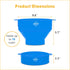 Popco Silicone Popcorn Maker - Microwave Popcorn Popper with Handles, 15-Cup Capacity - Light Blue