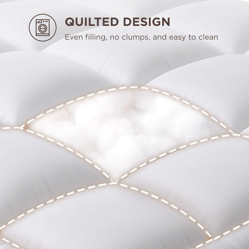 21 Inches, Bedsure Queen Mattress Topper - Extra Thick Mattress Pad Cover with Deep Pocket fits up to Soft Pillow Top