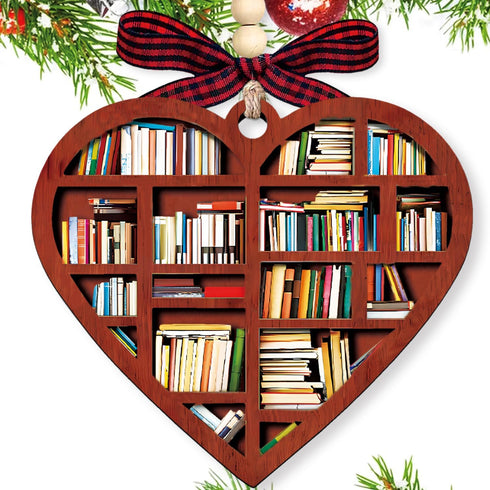 Book Ornament, Book Lovers Gifts - Book Ornaments for Christmas Tree, Bookworm,