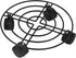 (3, 12inch(30cm)) Homend Black Metal Plant Caddy with Wheels,Heavy Duty Iron Potted Plant Flower Stand Trolley Caddy