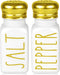 Luxury Gold Salt and Pepper Shakers Set by Brighter Barns, Modern Farmhouse Decor, Glass Shakers & Stainless Steel Lid