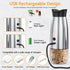 Gravity Electric Salt and Pepper Grinder Set, USB Rechargeable, Automatic Mill Grinder with Adjustable Coarseness