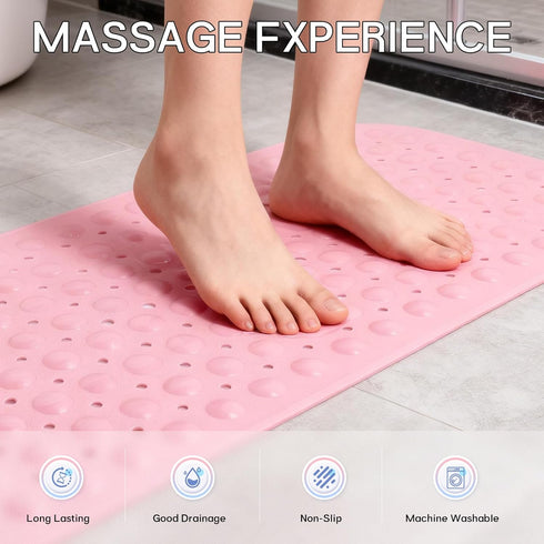 39.315.7 inchApproximately 100 40cm Cup.1-Opaque Anti-Slip Bathtub Shower mat, Soft Oversized Machine Washable Non-Slip