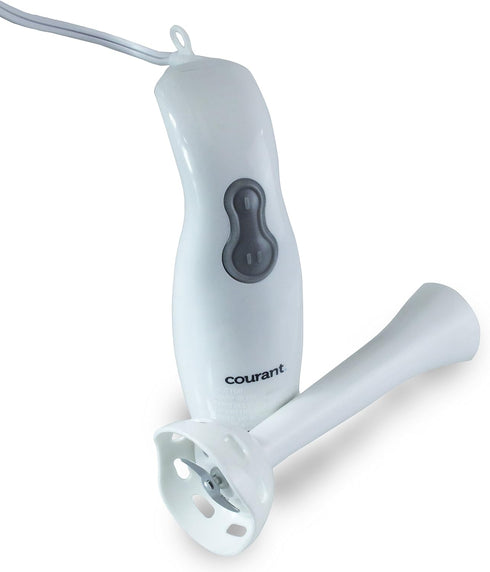 Courant CHB-2001CW 2 Speed Electric Hand Blender with 30 Oz Measuring Cup, White by Courant