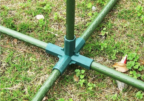 Meiwlong 4 16mm PCS Plastic Gardening Greenhouse Frame Building Connectors Pipe Fitting Heavy Duty Joint Tool Framework
