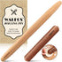 Walfos French Rolling Pin Set, Natural Wooden Baking Dough Rollers (8inch, 15.7inch) for Pizza, Pie, Pasta