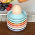 6Pack Cinf Ceramic Macaron Egg Holder Breakfast Easter Gift for Hard and Soft Eggs