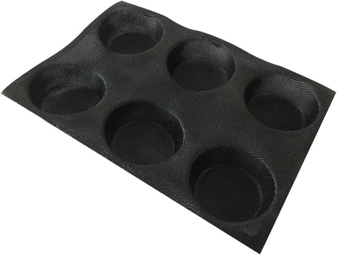 Bluedrop Silicone Bun Bread Form, Round Shape Bread Tray, Perforated Bakery Molds