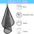Mesh Dish Cloths, Kitchen Dish Washing Net Scrubber, Quick Dry and Easy to Clean, 150G/SM 12 x 12 Inch, Black 12 Pack